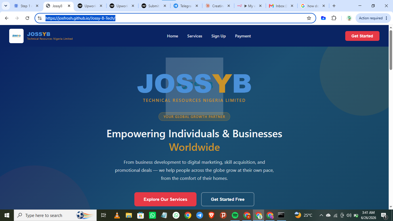 JossyB Technical Resources — Marketing Site